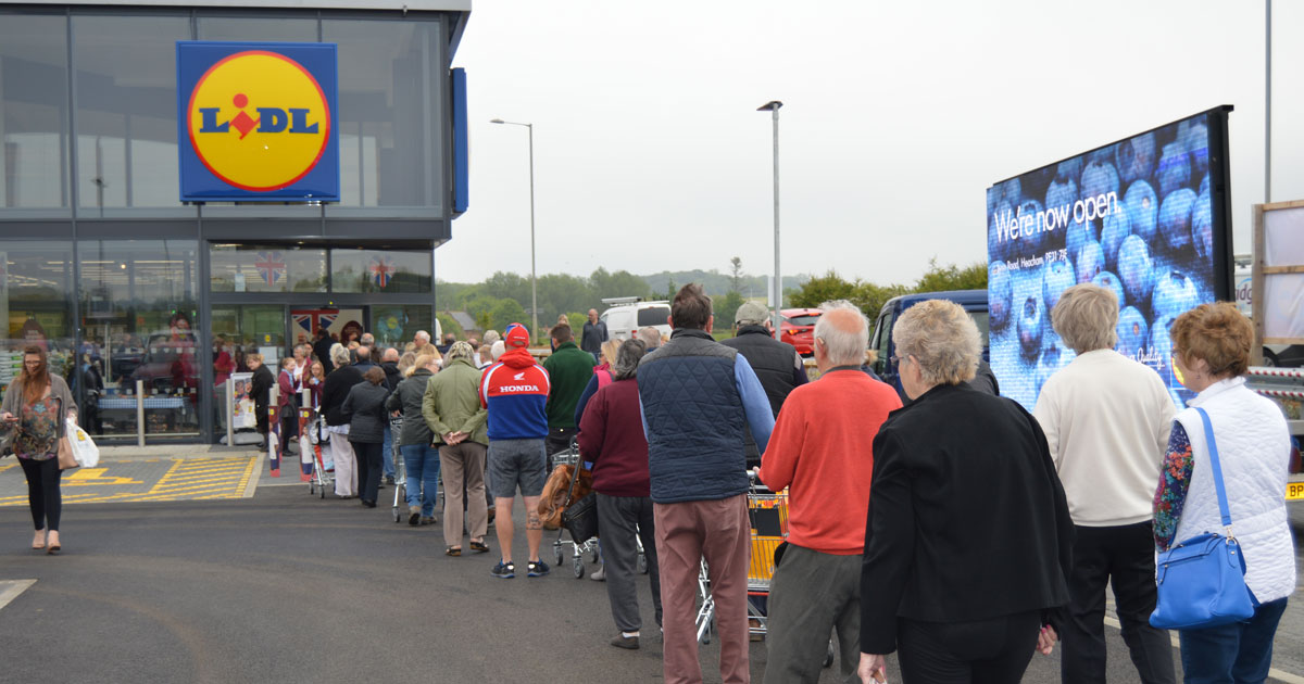 The queue forms