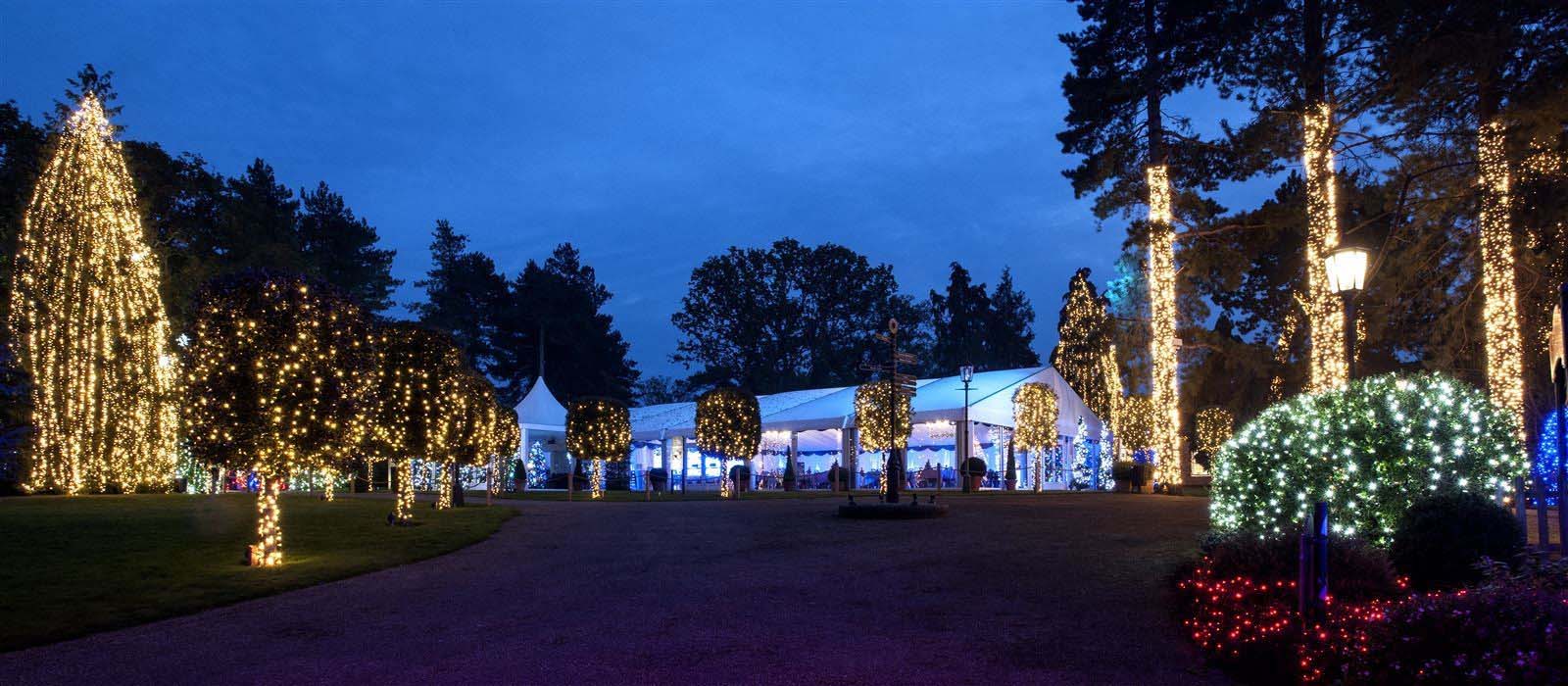 Thursford Christmas Spactacular Illuminations outside as well as inside