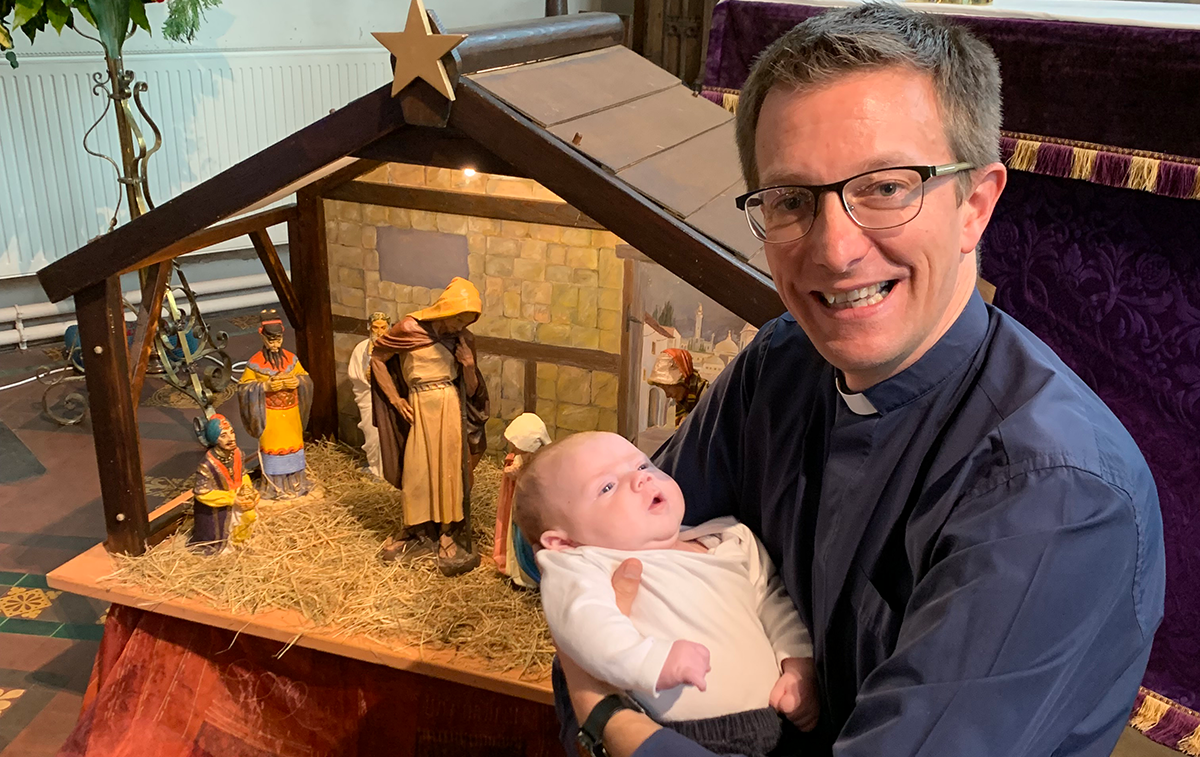 WEB Baby 'Jesus', Rev Mark and Nativity