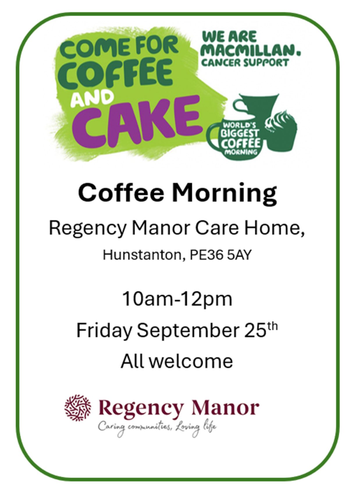 coffee morning for Macmillan
