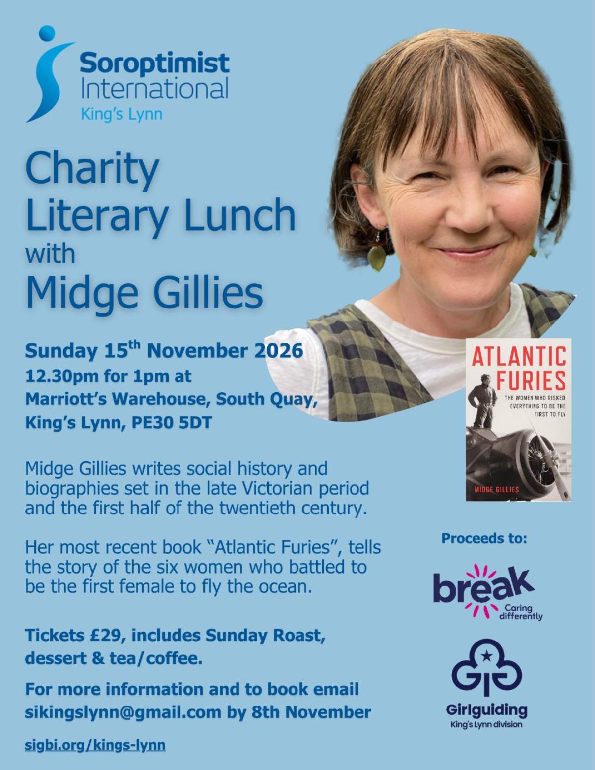 Charity Literary Lunch with Midge Gillies
